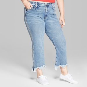 wild fable: Plus Size Wide Leg Ankle Jeans